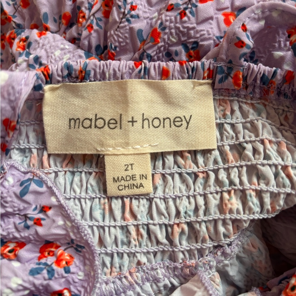 EUC Mabel + Honey Picnic Florals Dress Size 2T - Picture 4 of 5